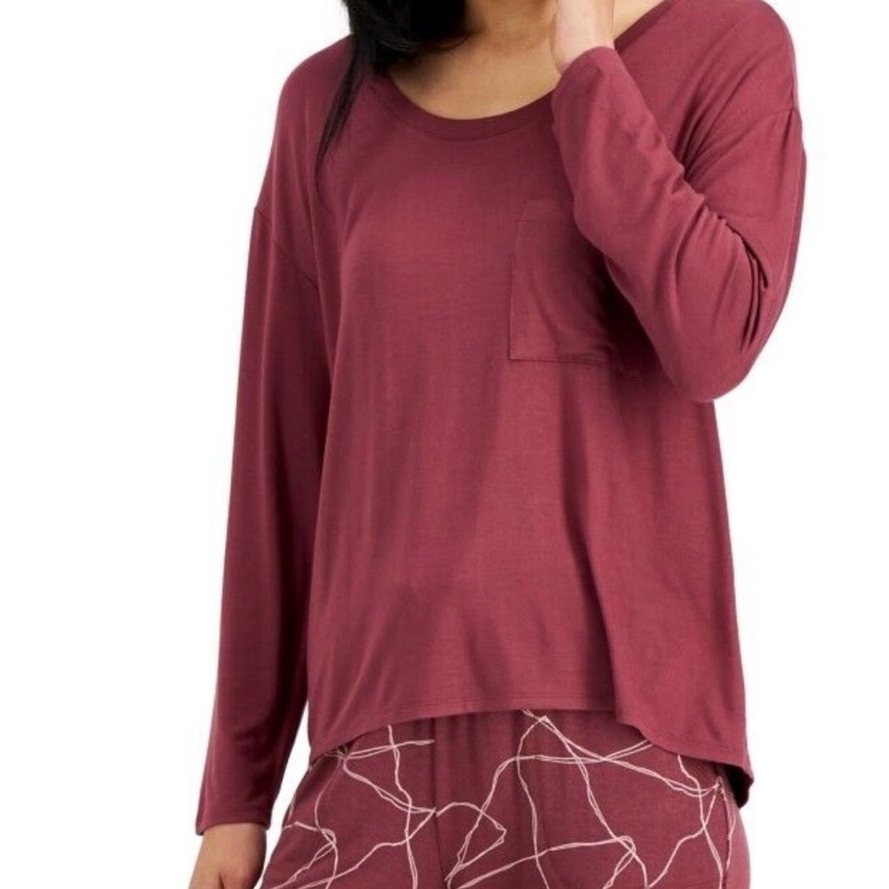 Alfani Long Sleeve Top in Rich Burgundy